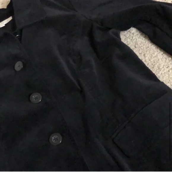 Talbots velvet knit tapered blazer jacket, button down, business casual, petite - Picture 4 of 8